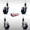 Service Caster 3.5'' SS Solid Poly Wheel Swivel 1-1/4'' Expanding Stem Caster Set 2 Brakes, 4PK SCC-SSEX20S3514-SPUS-2-TLB-2-114 - alternate 2